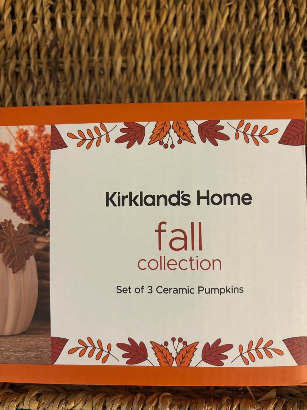 Kirkland Signature Fall Ceramic Pumpkin Decor Set - Brown, Orange, & Cream - Picture 3 of 5